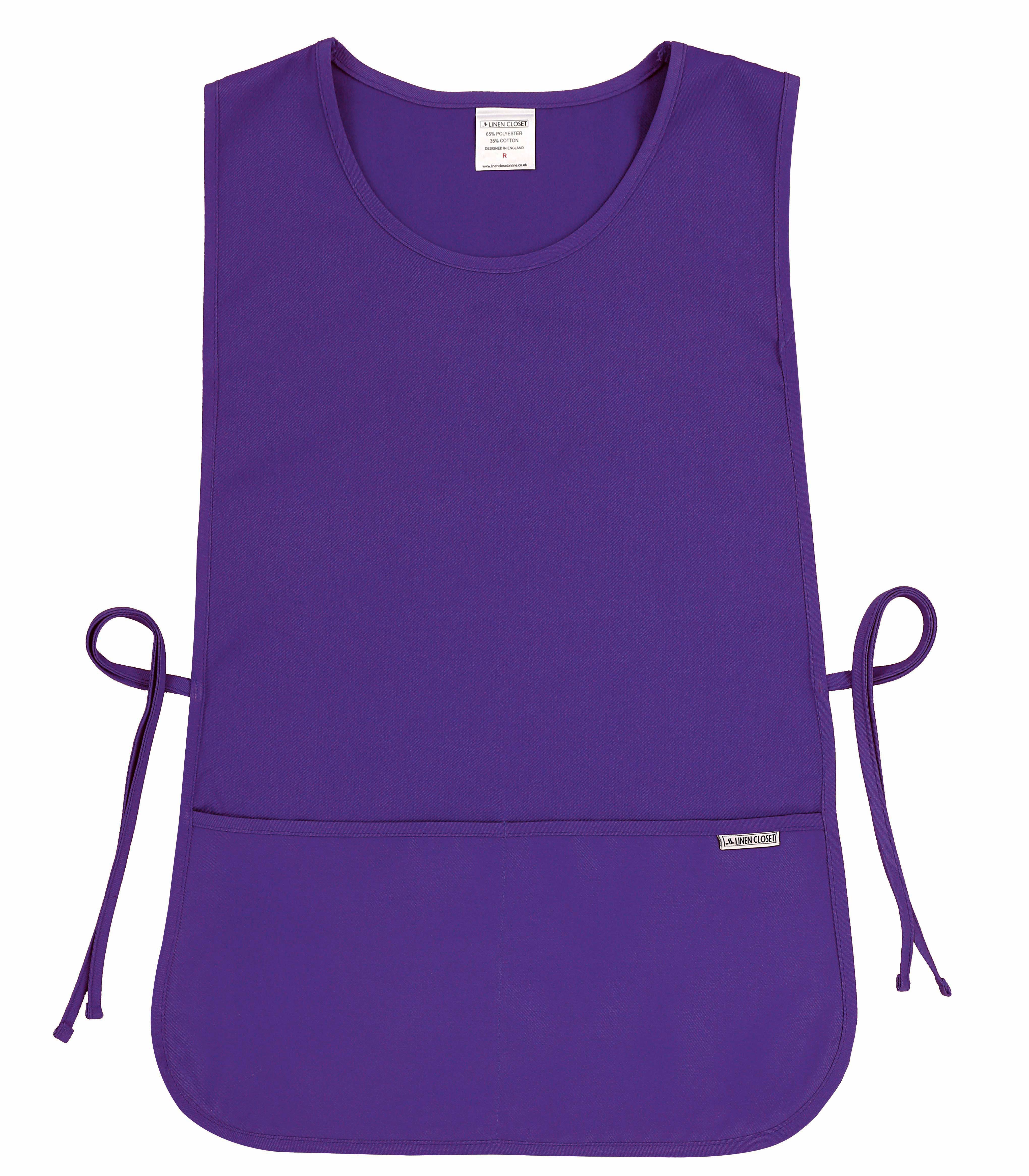 Cleaning Tabard Apron With Front Pocket Purple