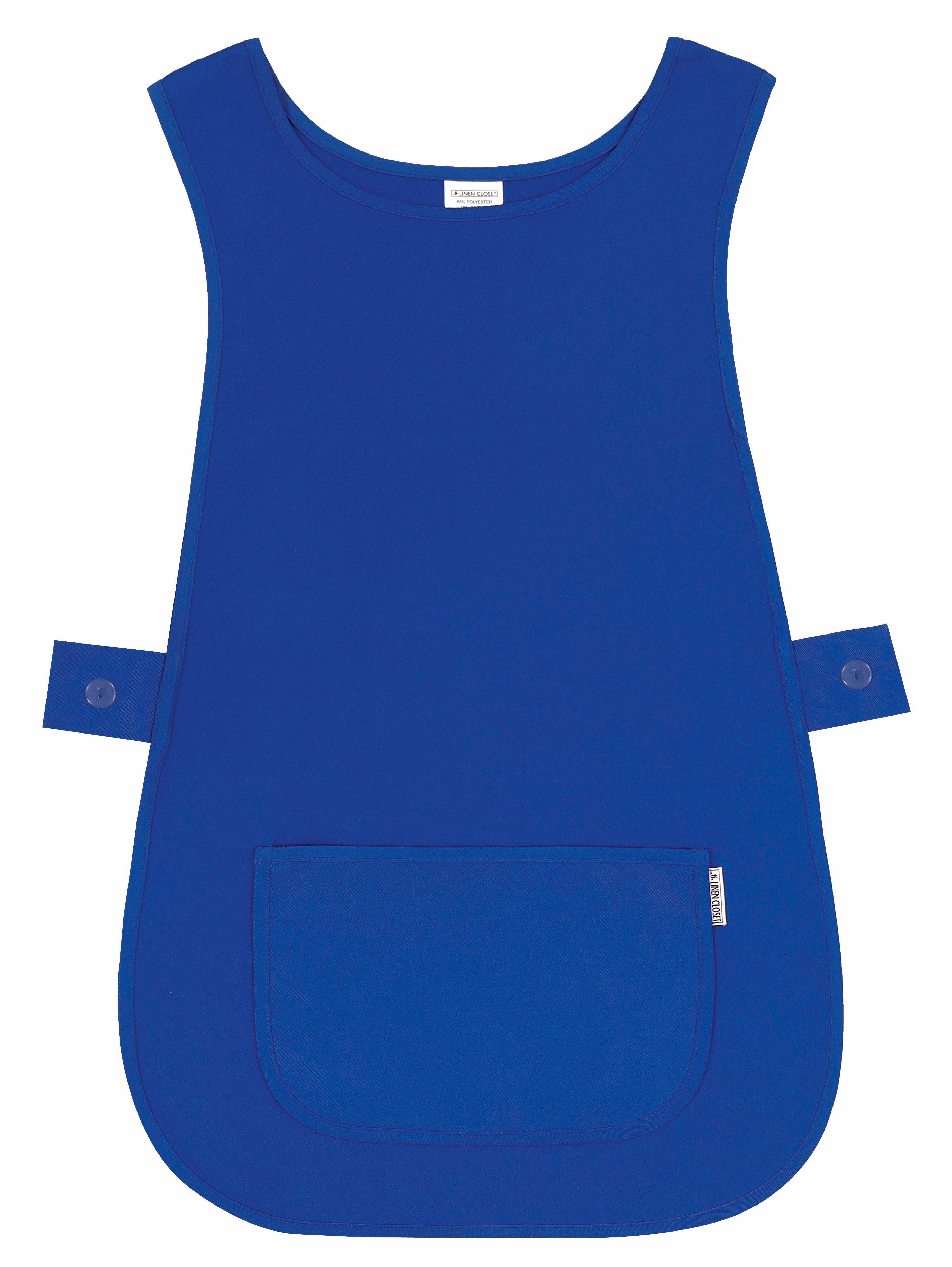 Self Tabard Apron With Front Pocket Royal Blue