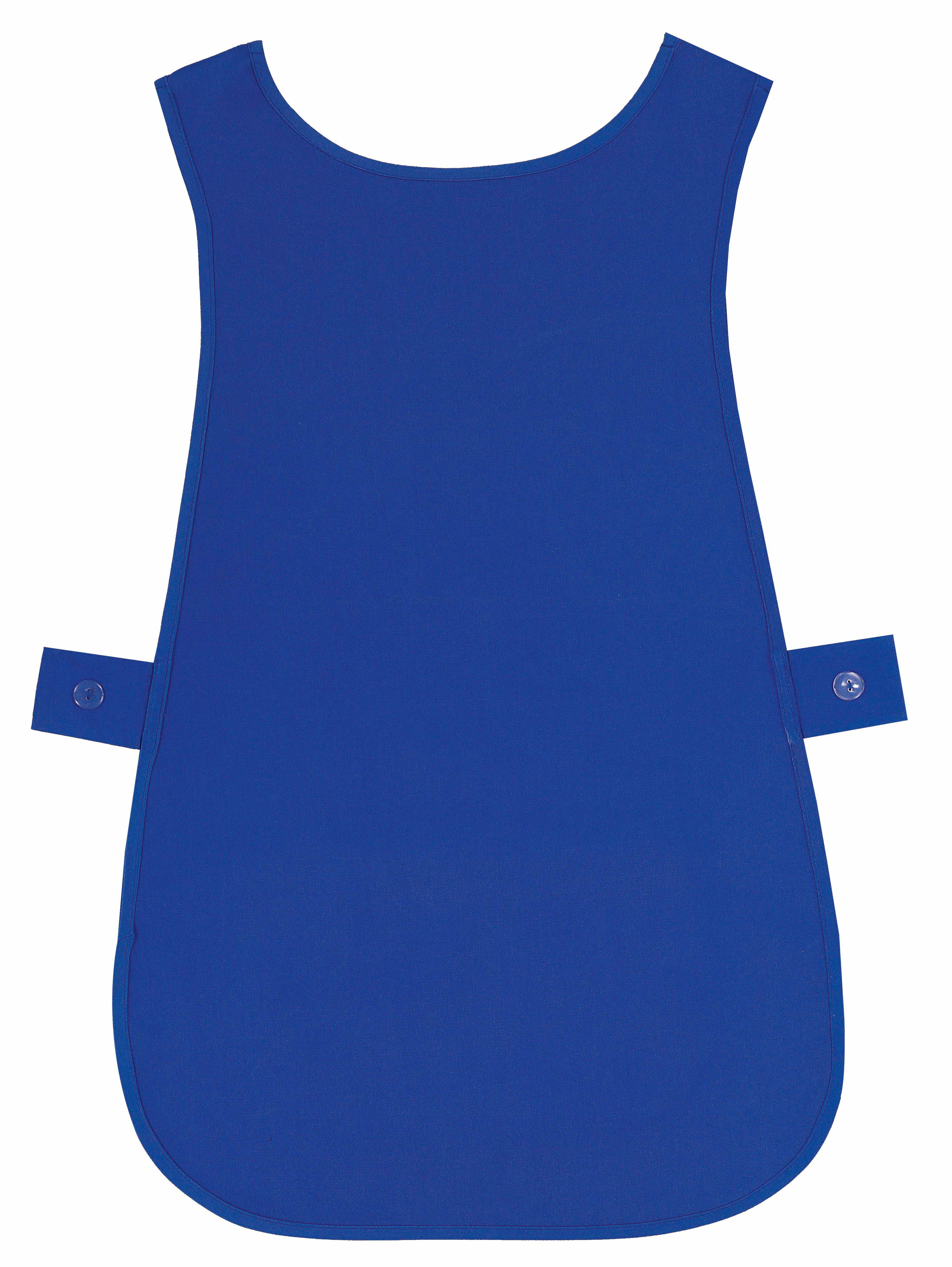 Self Tabard Apron With Front Pocket Royal Blue