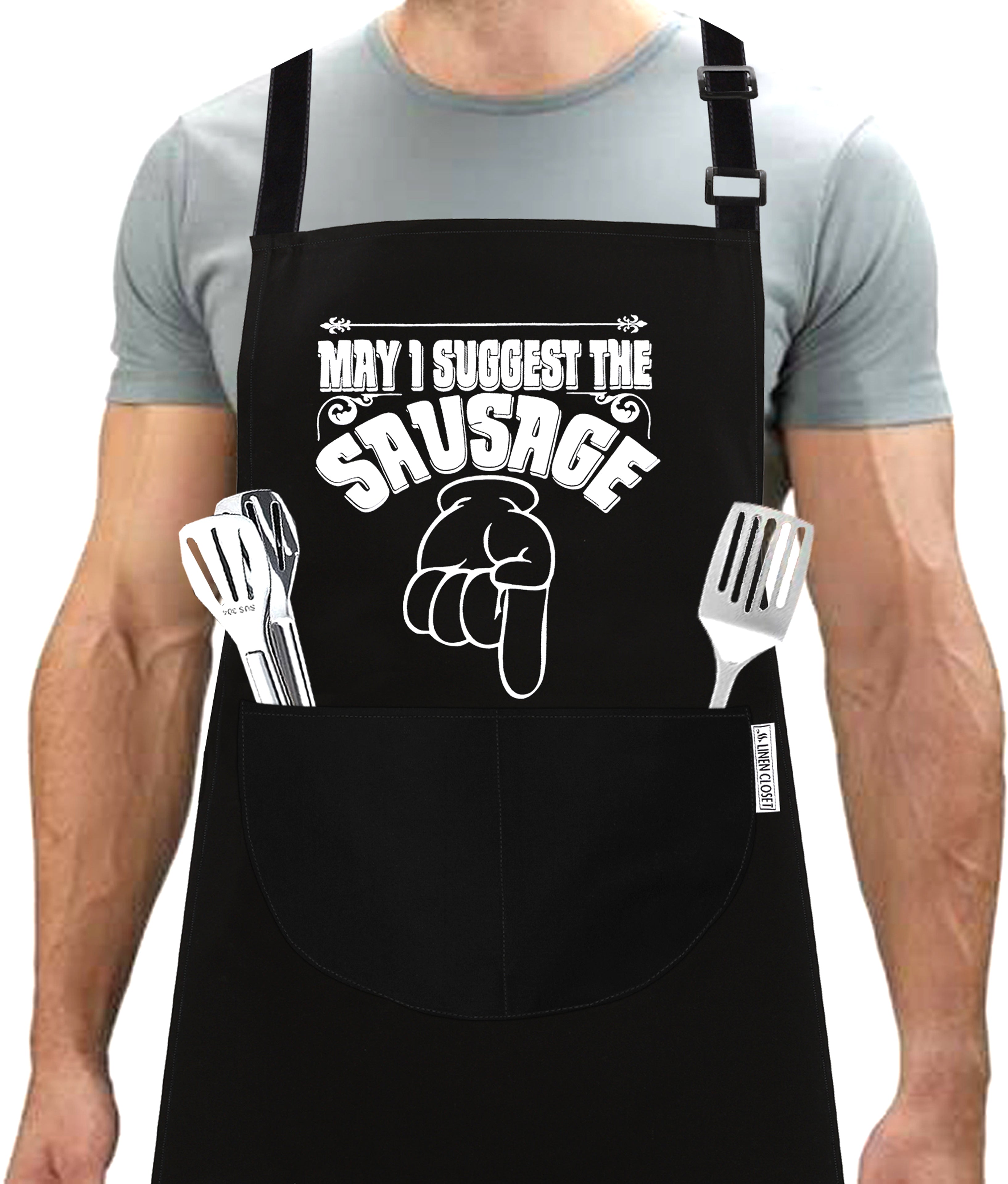 Kitchen Chef Apron May I Suggest The Sausage