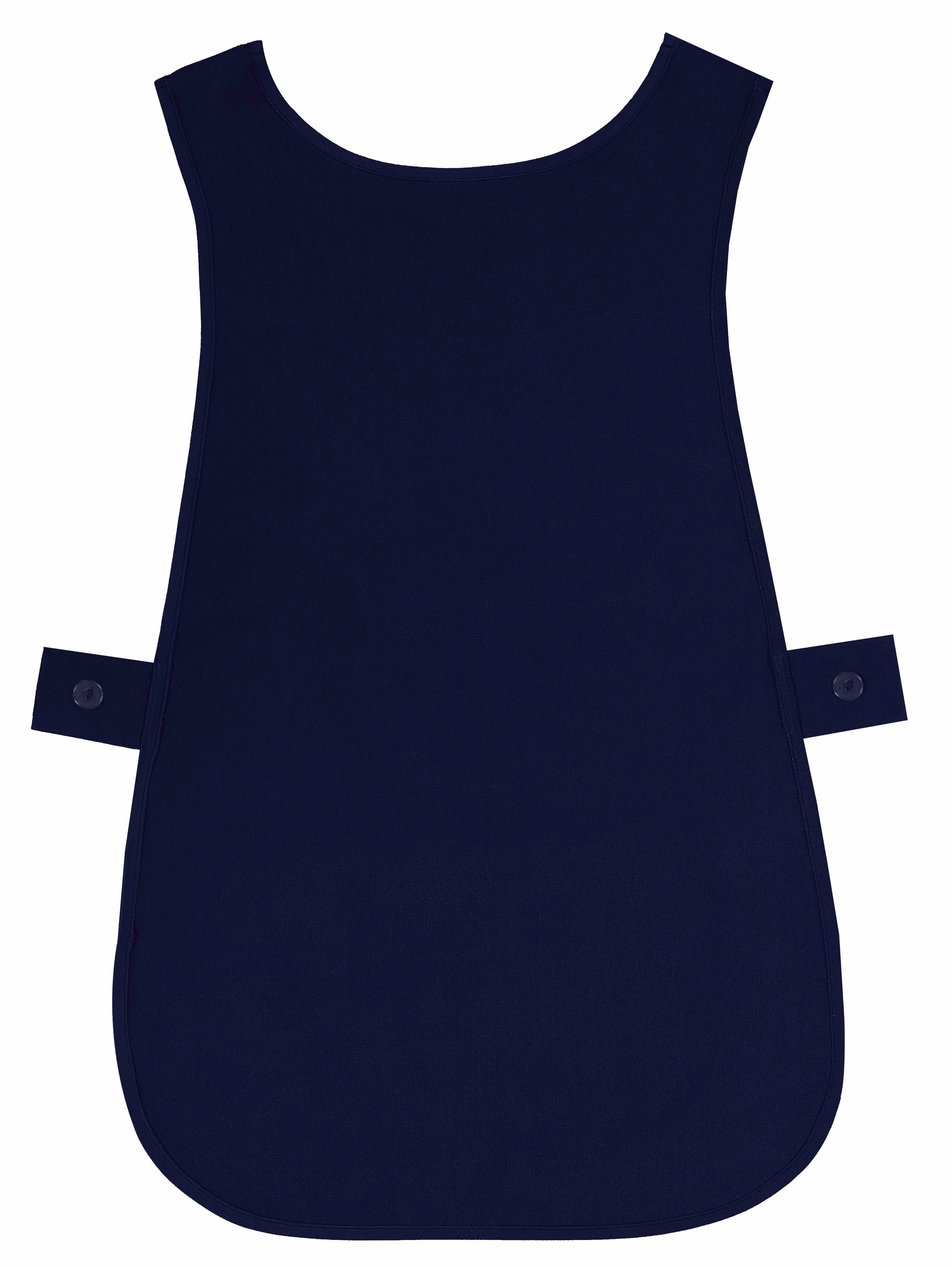 Self Tabard Apron With Front Pocket Navy Blue