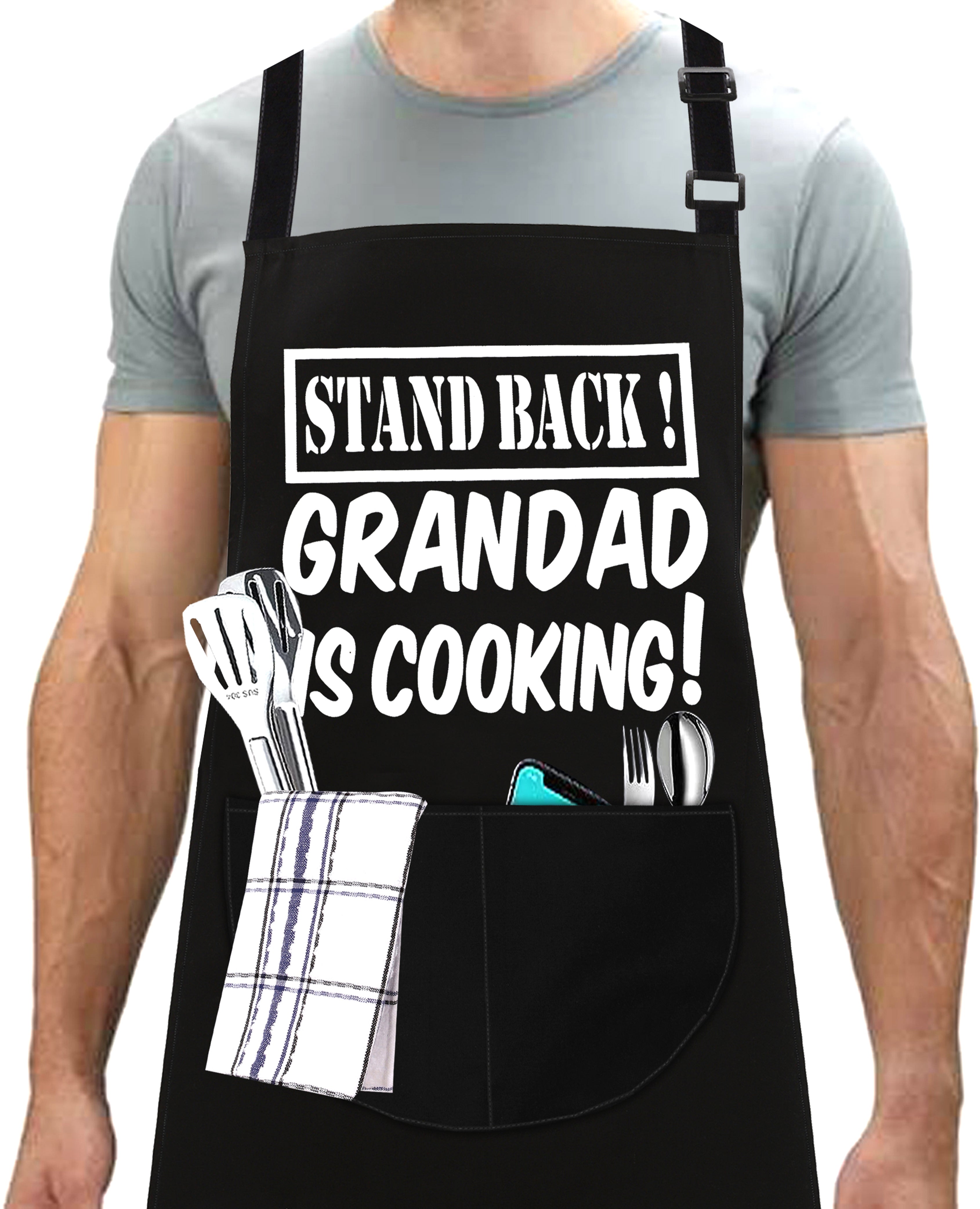 Kitchen Chef Cooking Aprons for Men Grand Dad Cooking Apron