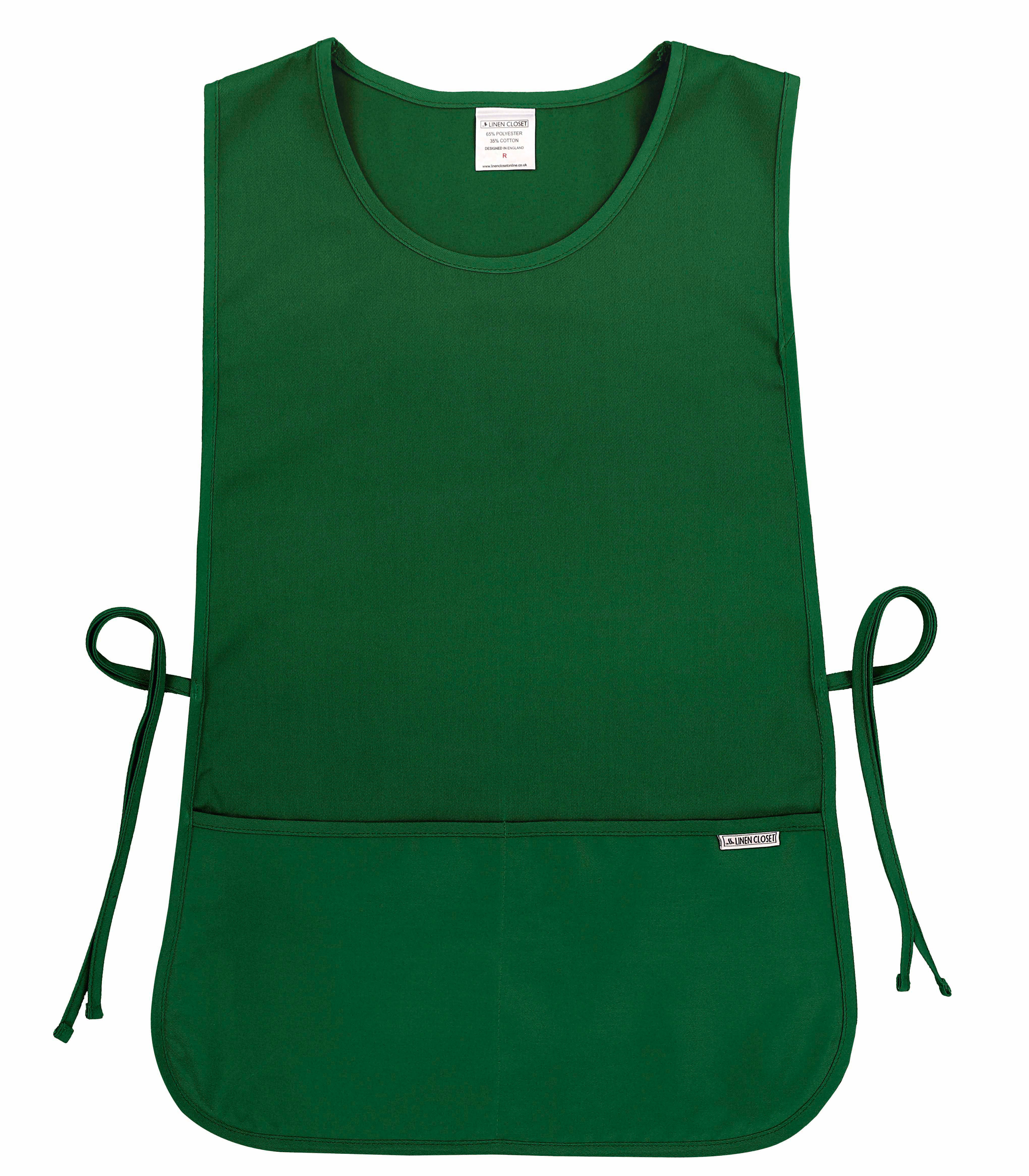 Cleaning Tabard Apron With Front Pocket Green