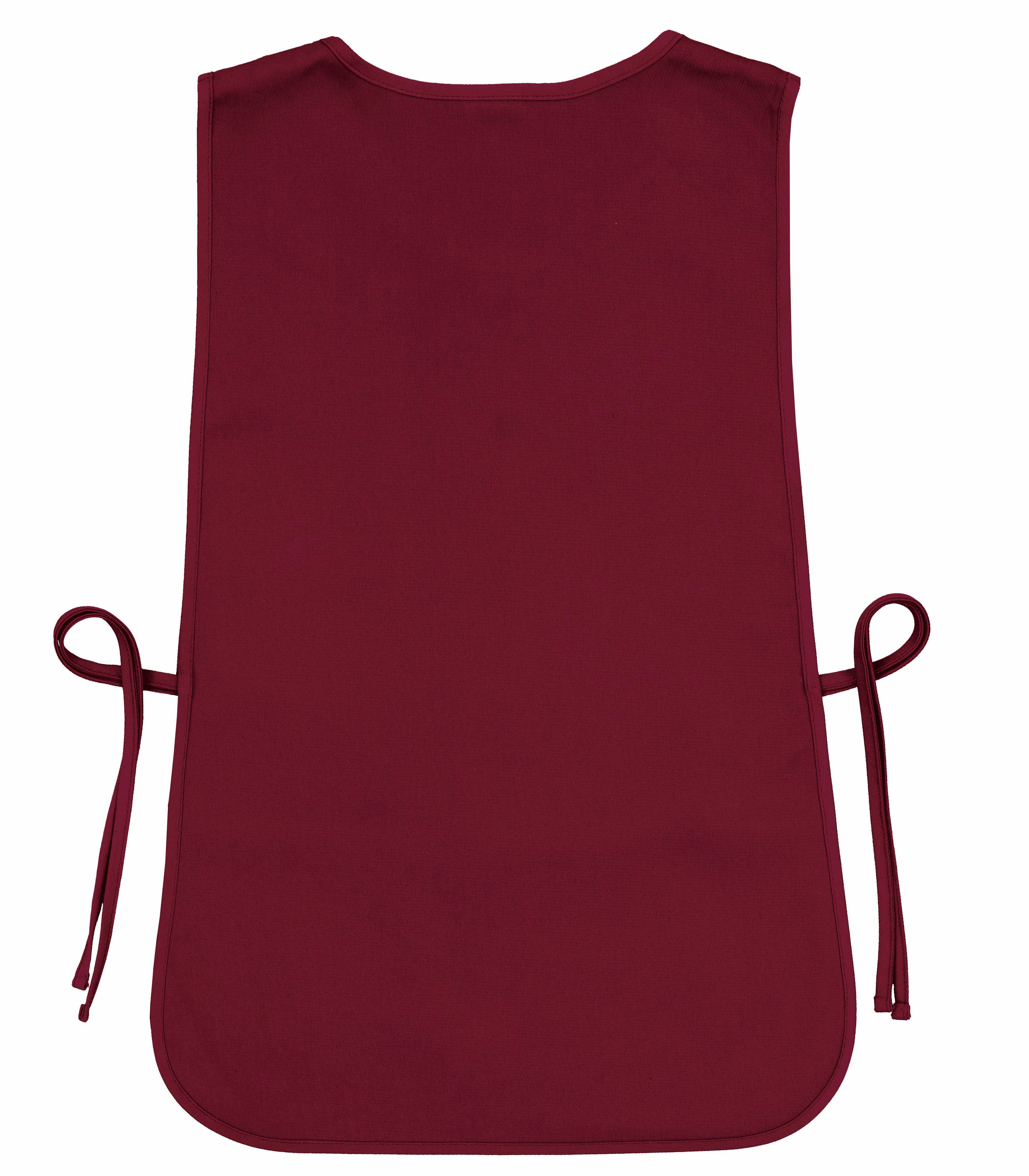 Cleaning Tabard Apron With Front Pocket Burgundy