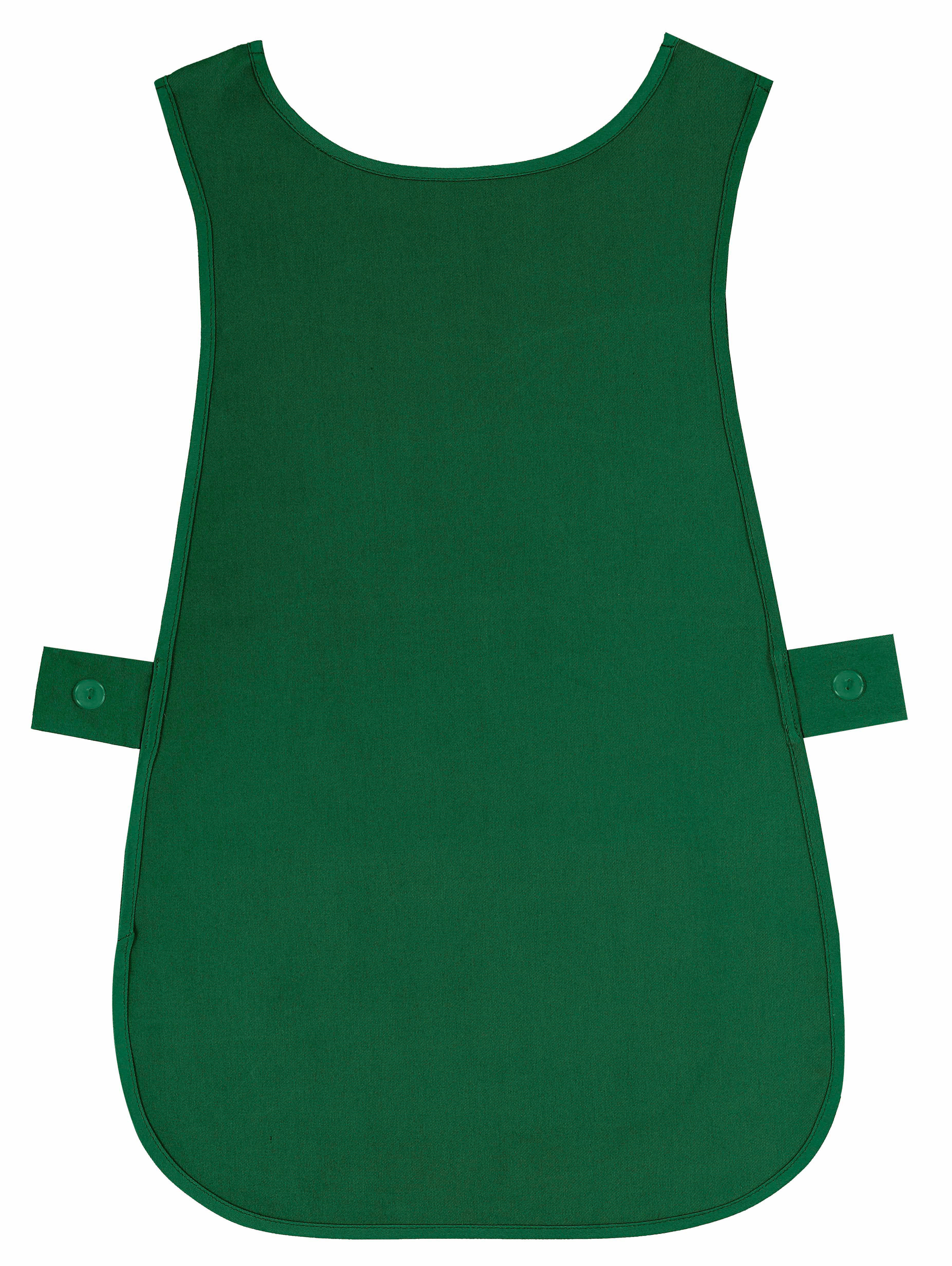 Self Tabard Apron With Front Pocket Green