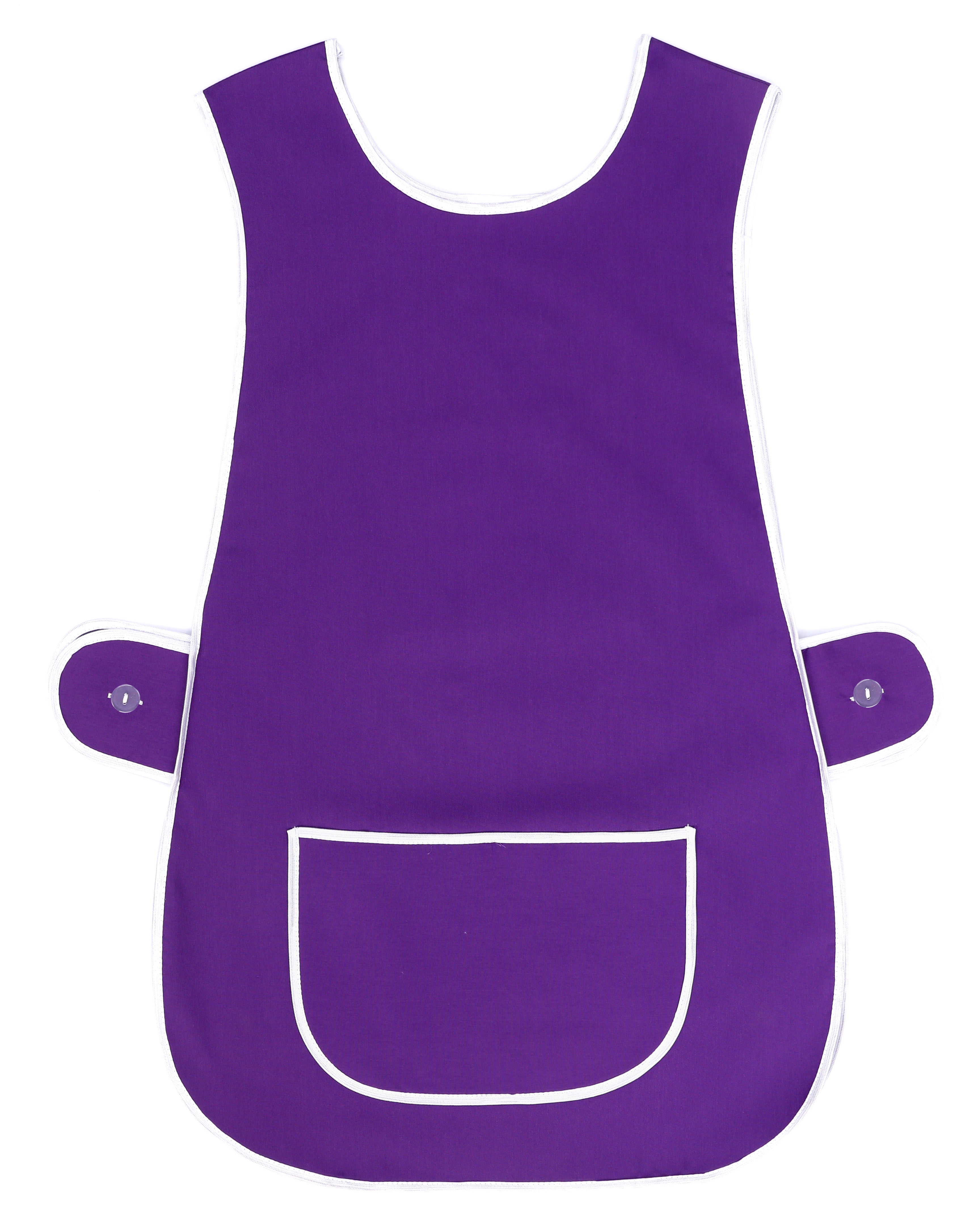 Tabard Apron With Front Pocket Cleaning Apron Purple