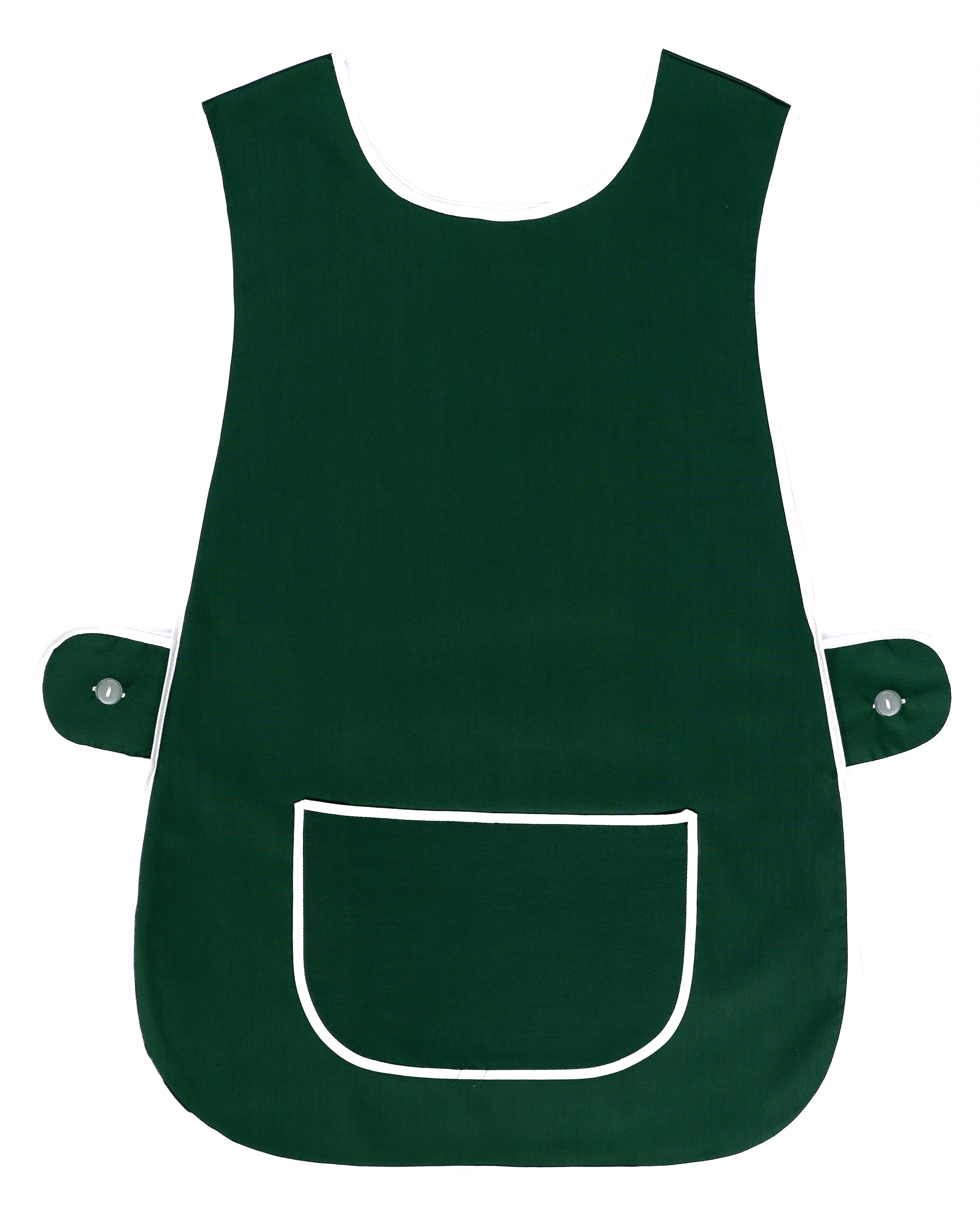 Tabard Apron With Front Pocket Green Cleaning Apron