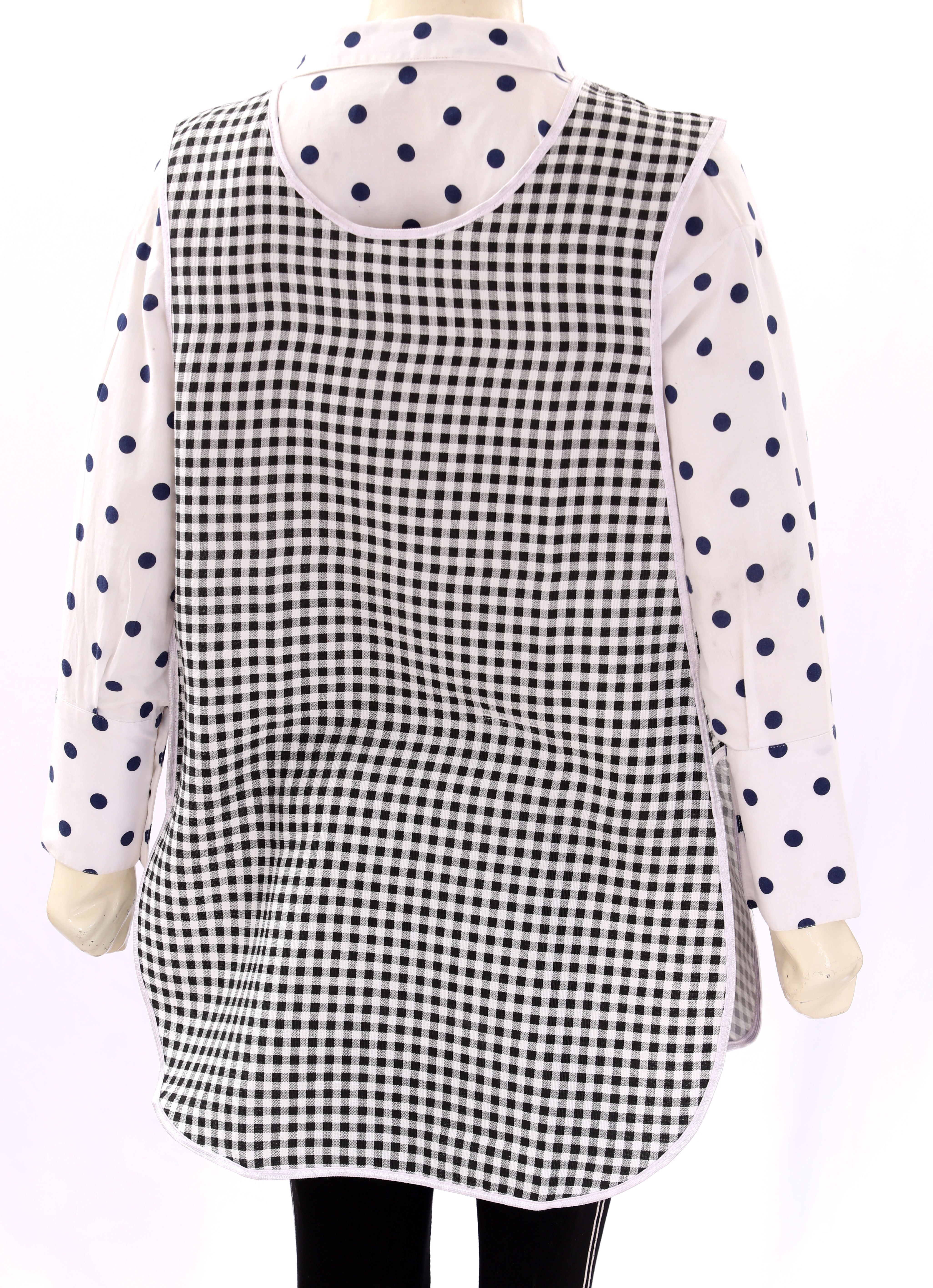 Tabard Apron With Front Pocket Black Check