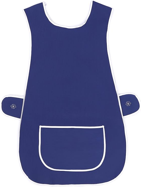 Tabard Apron With Front Pocket Cleaning Apron Royal Blue