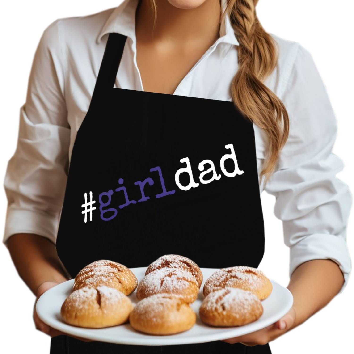 Girl Dad Apron for Women Apron Black Bakers Apron Gift