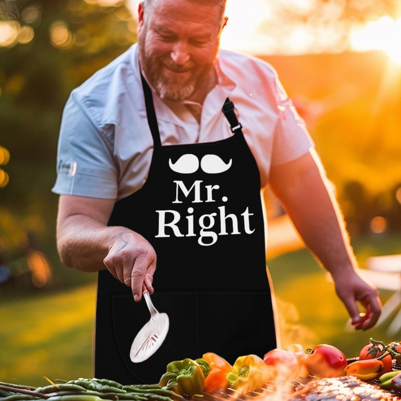 Baking Aprons for Men Baking Mr Right Apron Bakers Gift Grilling Apron