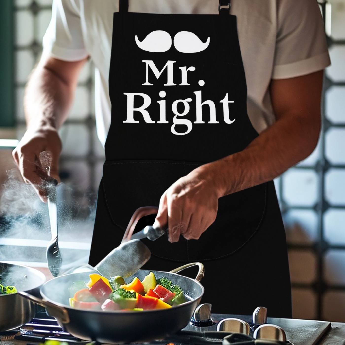 Baking Aprons for Men Baking Mr Right Apron Bakers Gift Grilling Apron