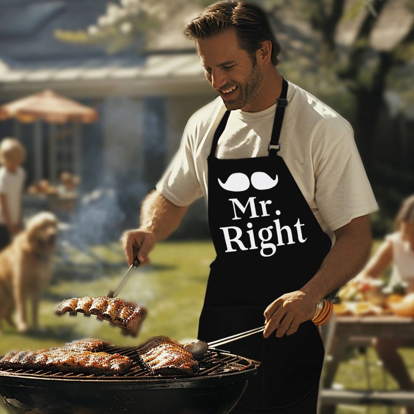 Baking Aprons for Men Baking Mr Right Apron Bakers Gift Grilling Apron