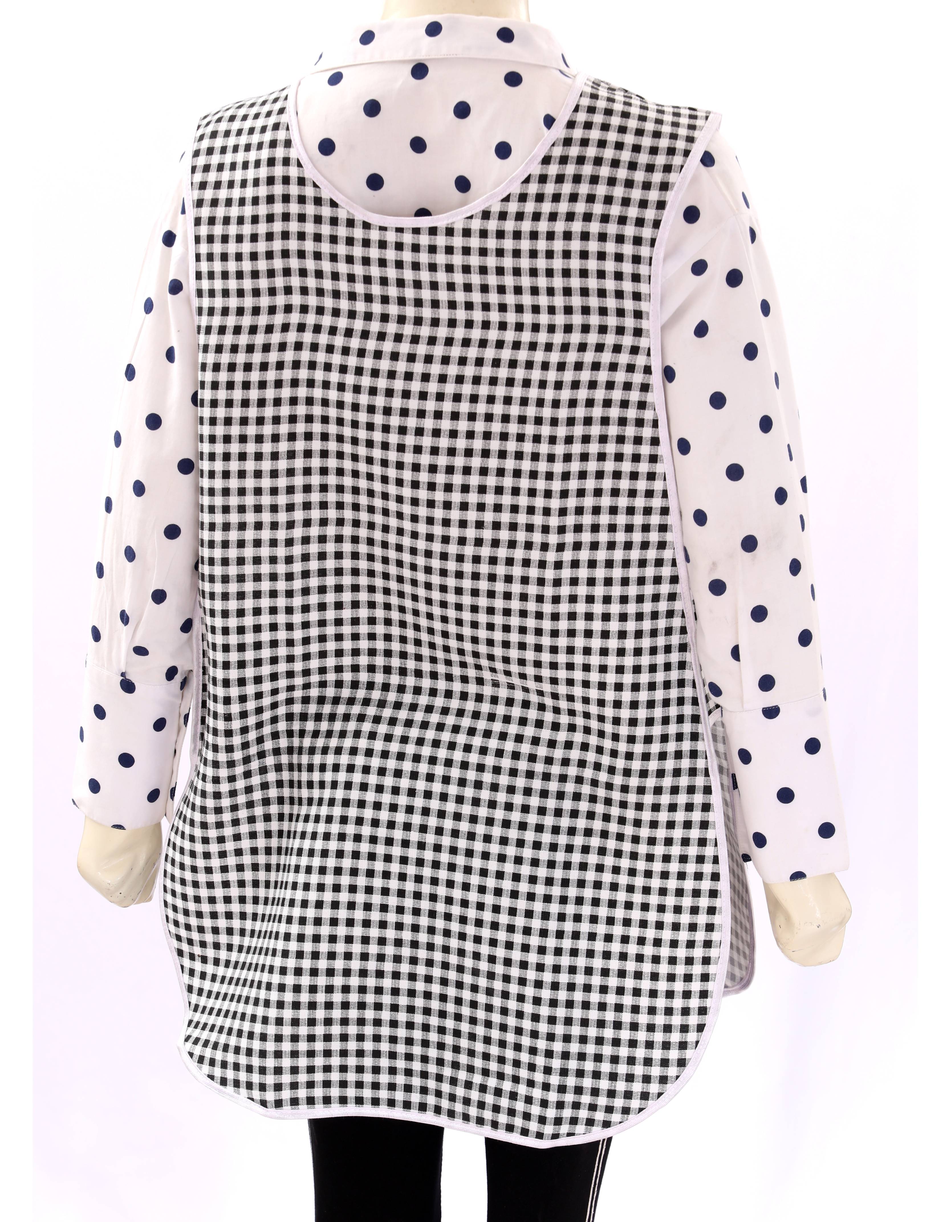 Tabard Apron With Front Pocket Black Check