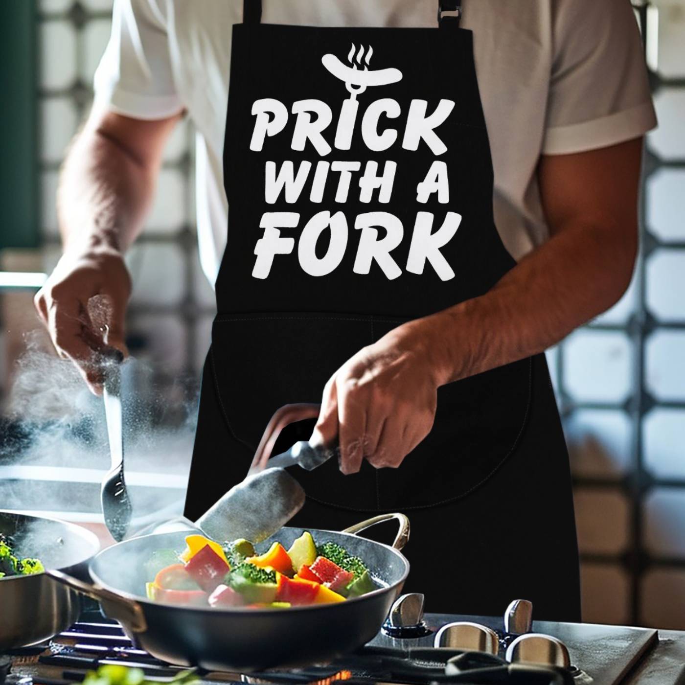 Kitchen Chef Apron Prick with a Fork Apron