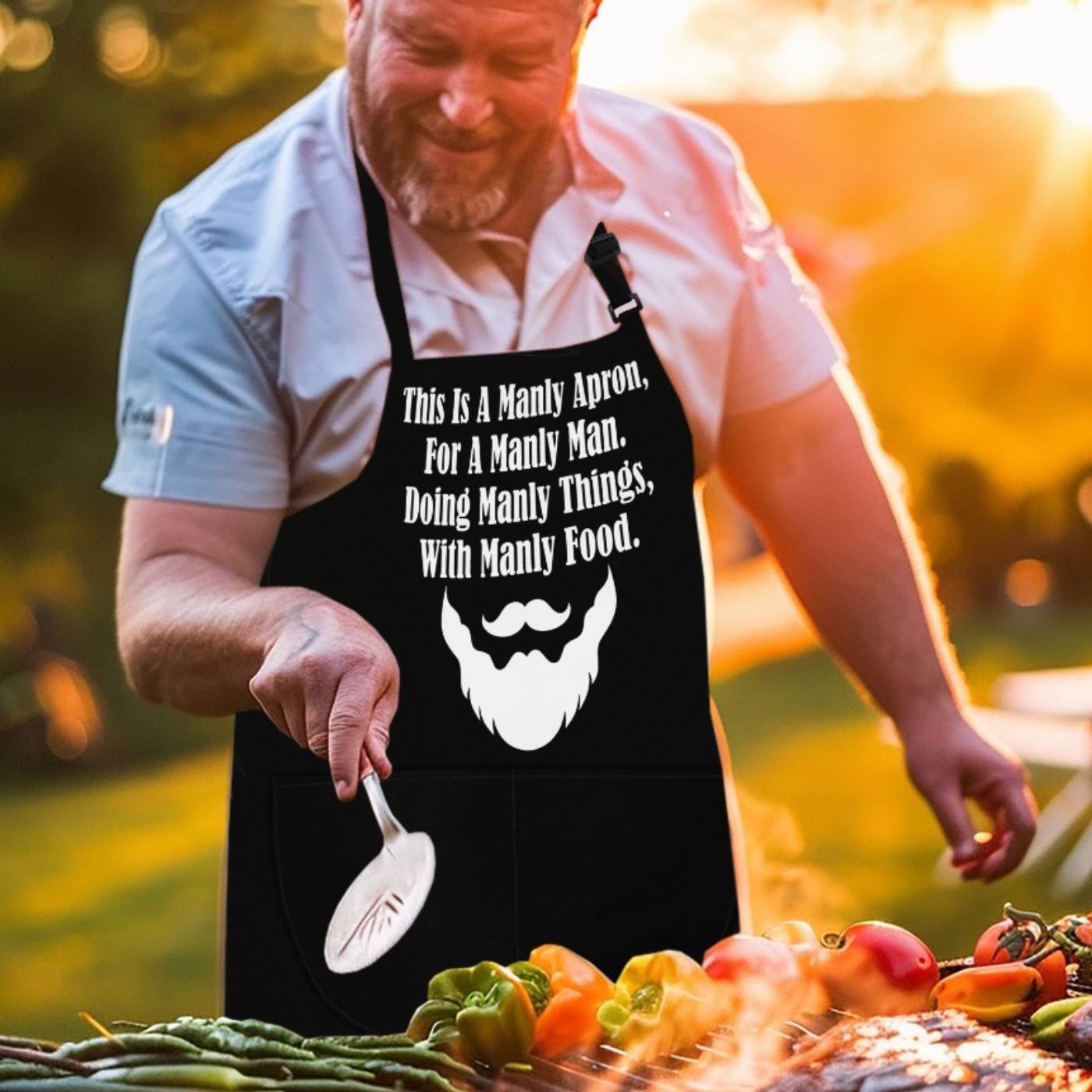 Kitchen Chef Apron Manly Man