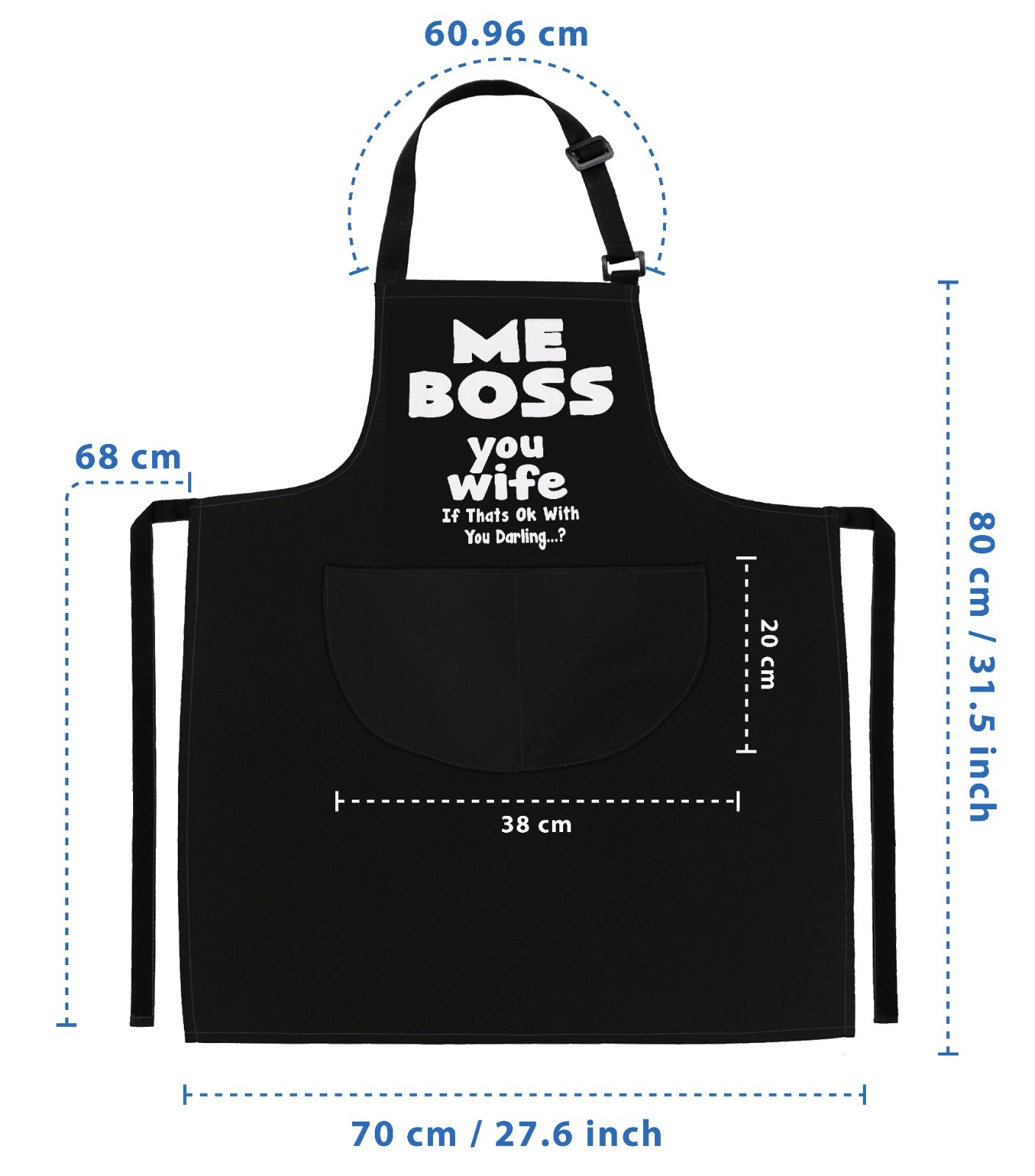 Kitchen Chef Cooking Apron Me Boss you Wife Apron for Men Women