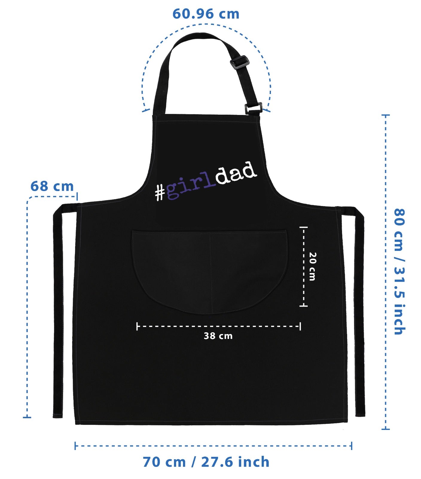 Girl Dad Apron for Women Apron Black Bakers Apron Gift