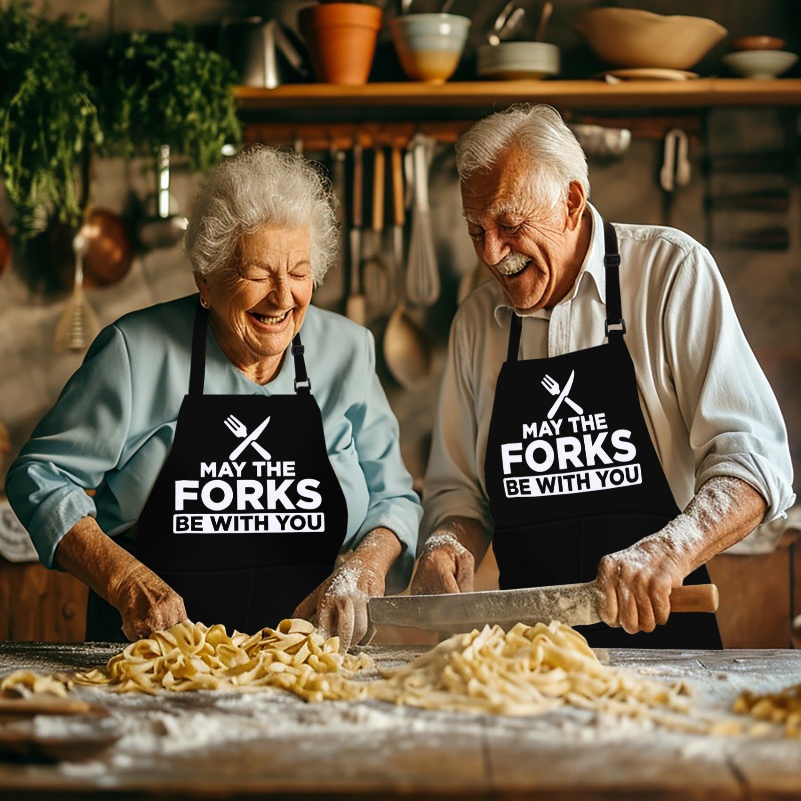 Kitchen Chef Cooking Apron May The Fork Be With You Apron