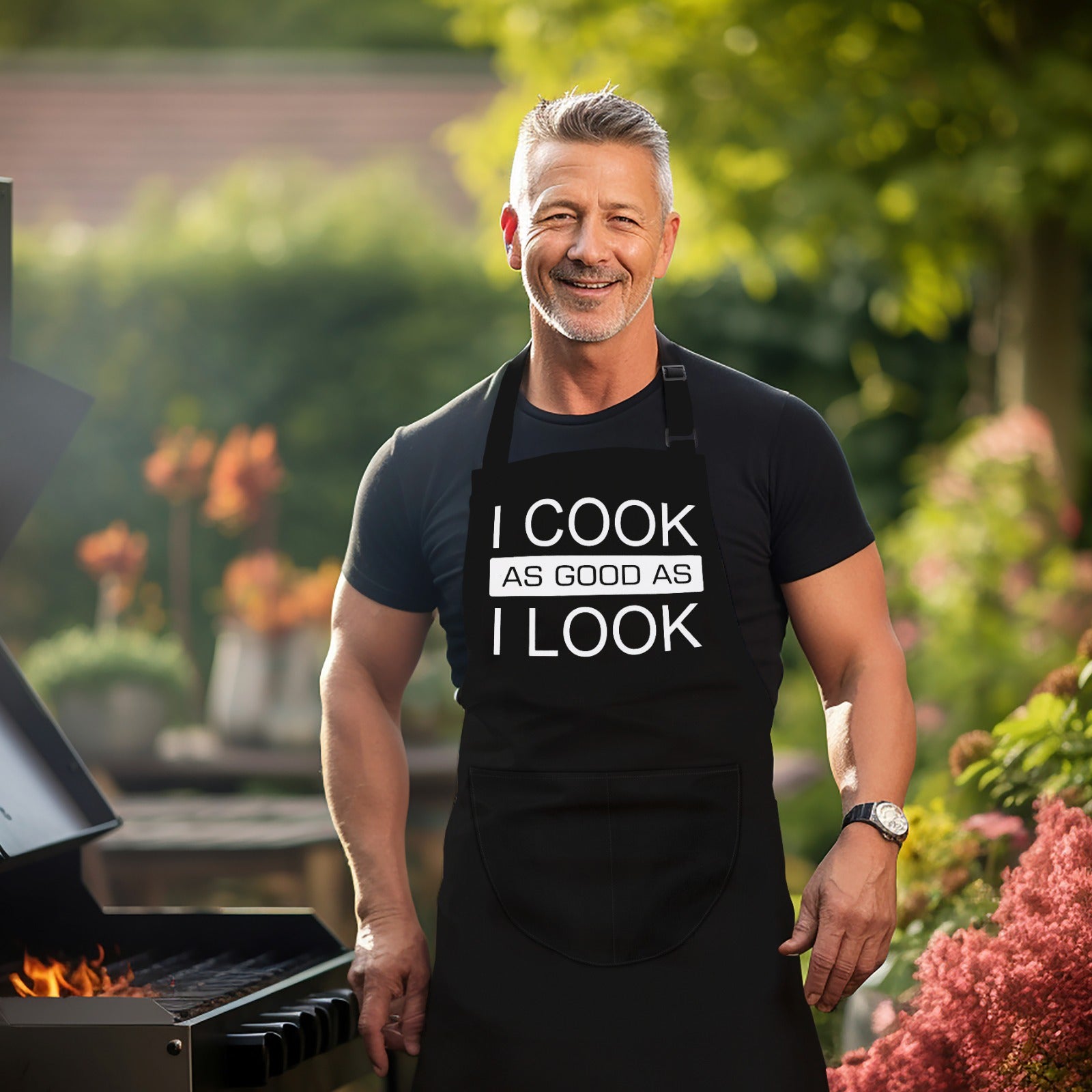 Kitchen Chef Cooking Apron I Cook as Good as I Look Apron for Men Women