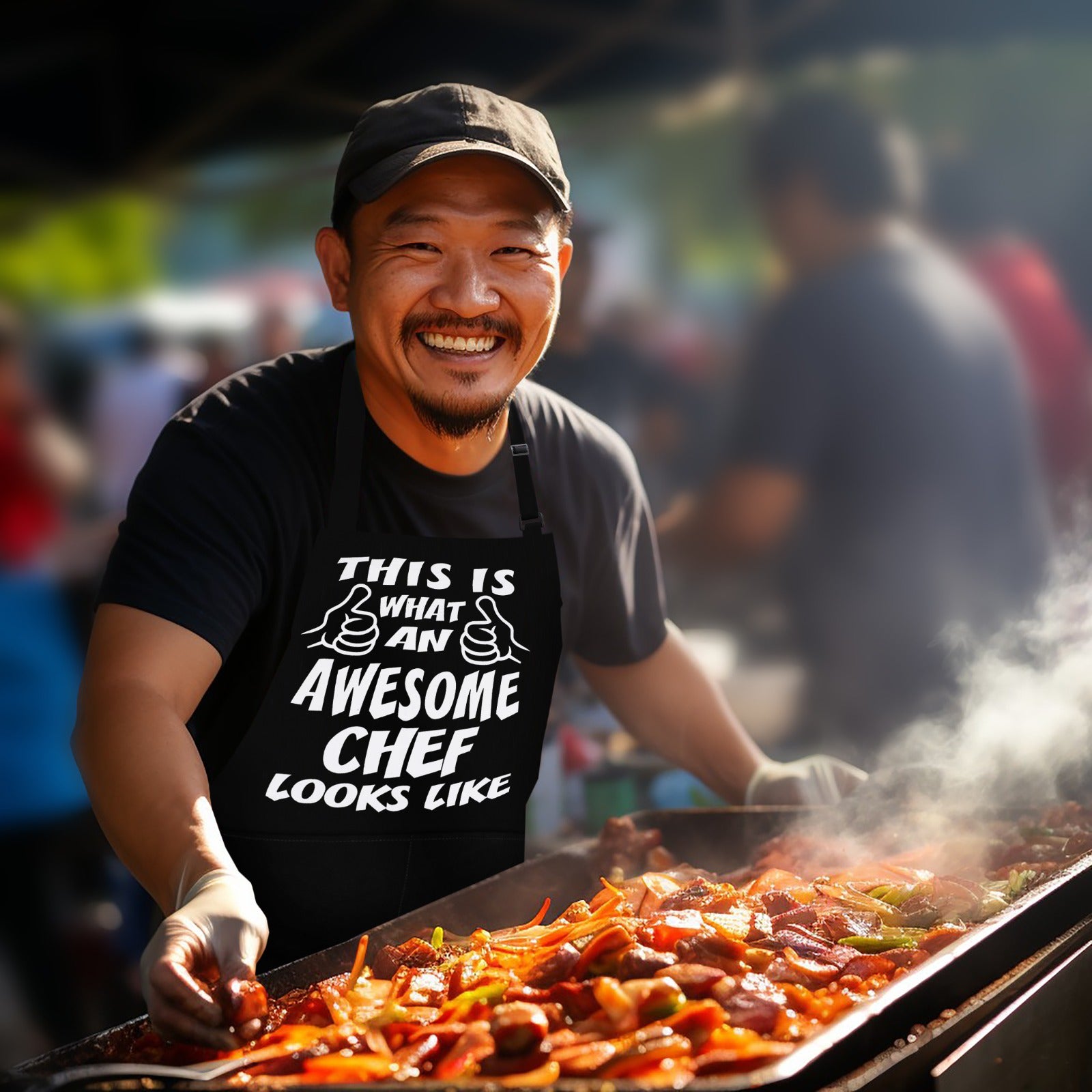 Funny Kitchen Chef Cooking Aprons for Men Awsome Chef Apron