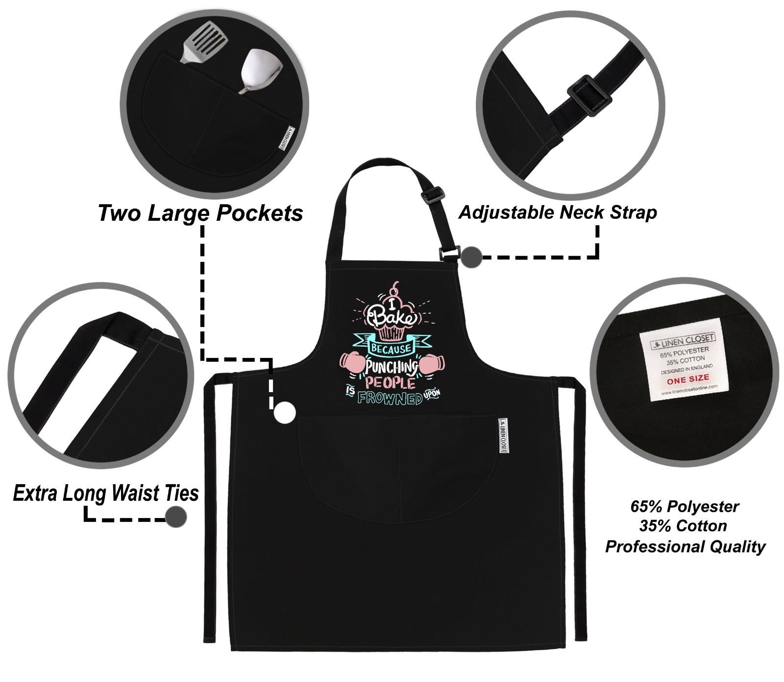 Baking Aprons for Women Cupcake Bakers Apron Gift Pink Apron