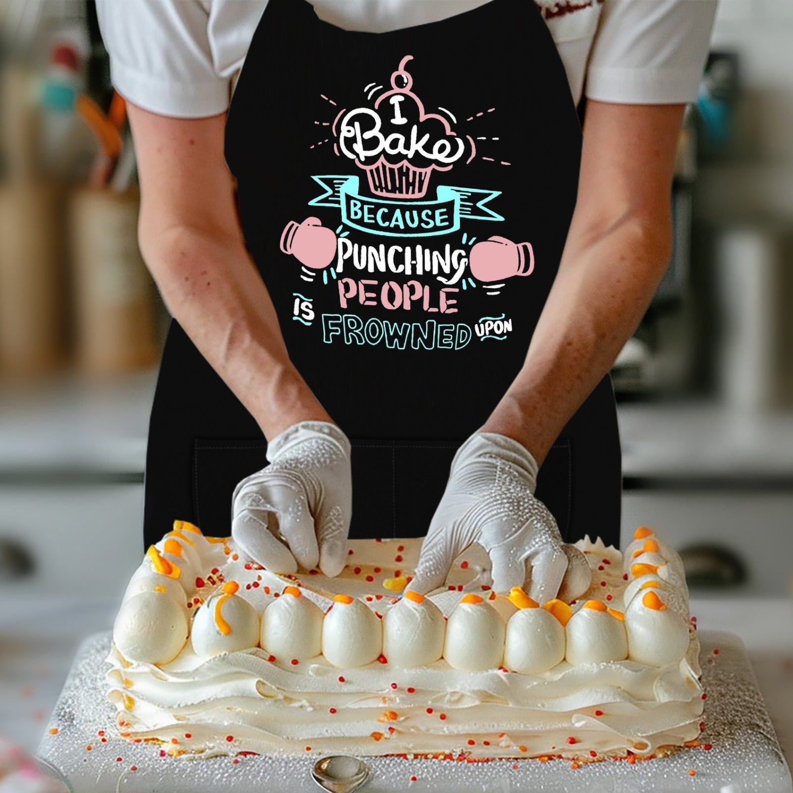 Baking Aprons for Women Cupcake Bakers Apron Gift Pink Apron