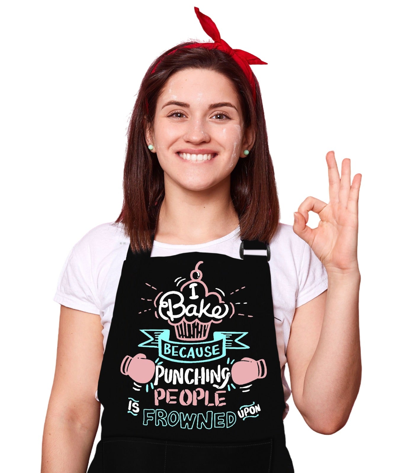 Baking Aprons for Women Cupcake Bakers Apron Gift Pink Apron