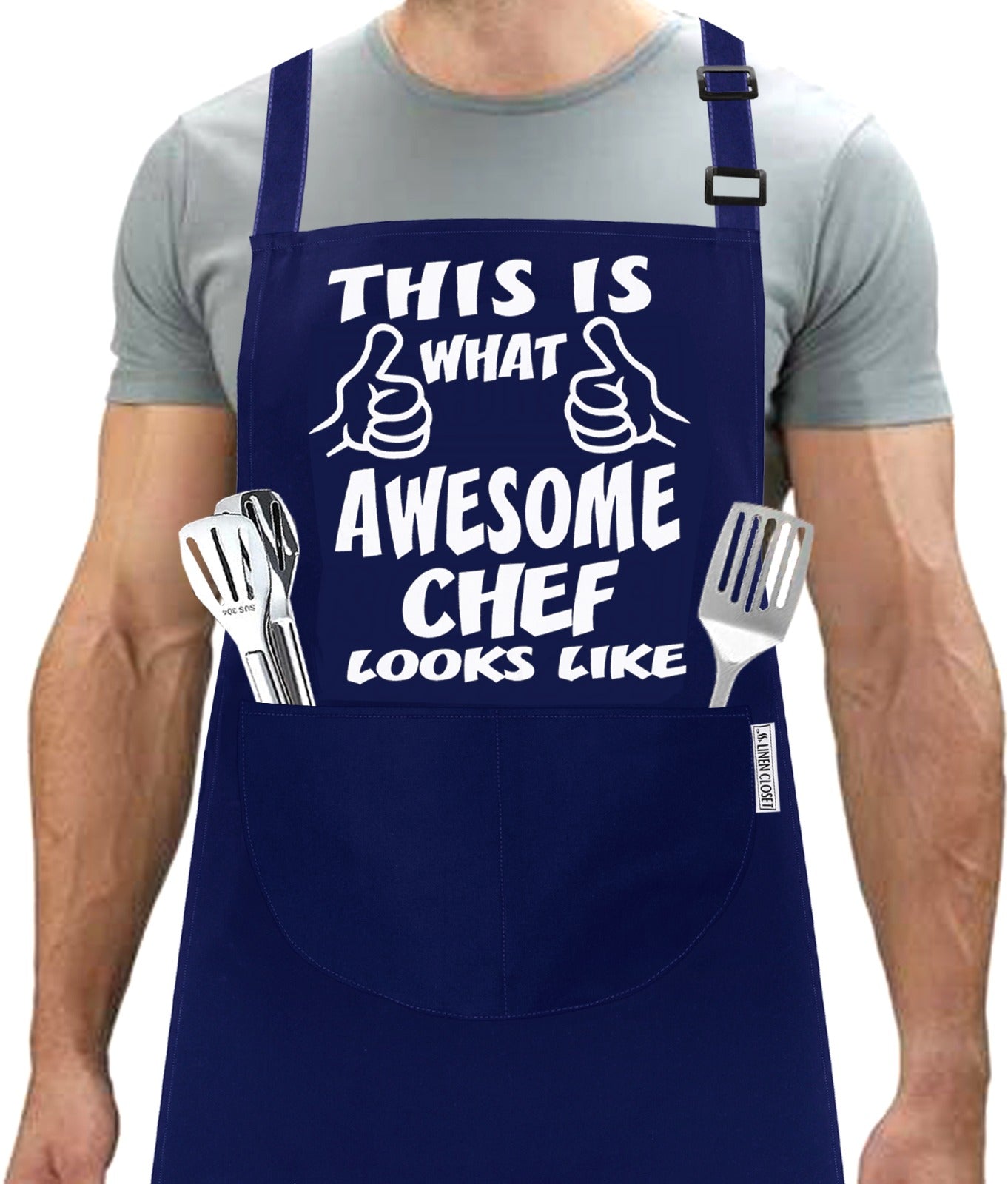 Funny Kitchen Chef Cooking Aprons for Men Awsome Chef Apron