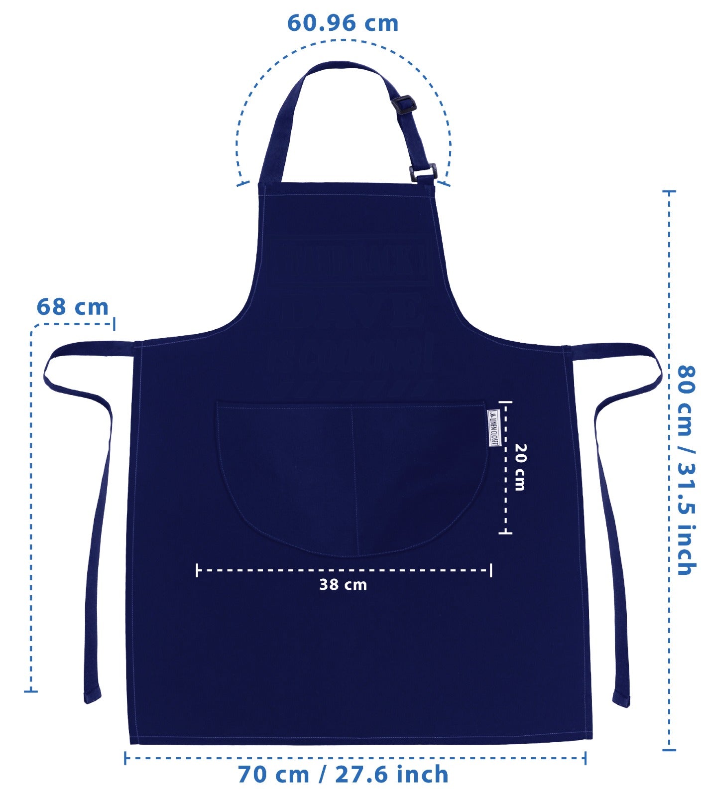 Kitchen Chef Apron Solid Navy Blue Apron