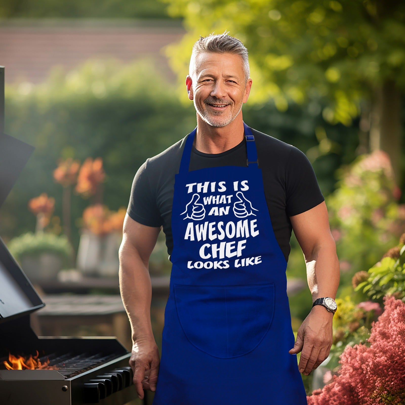 Funny Kitchen Chef Cooking Aprons for Men Awsome Chef Apron
