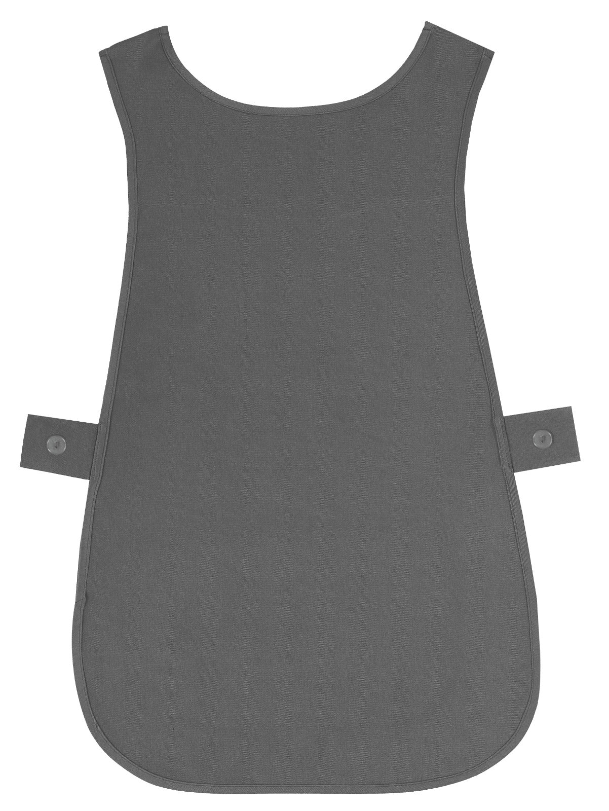 Self Tabard Apron With Front Pocket Grey