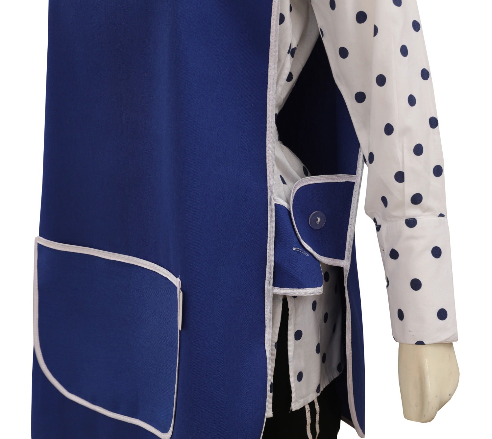 Tabard Apron With Front Pocket Cleaning Apron Royal Blue