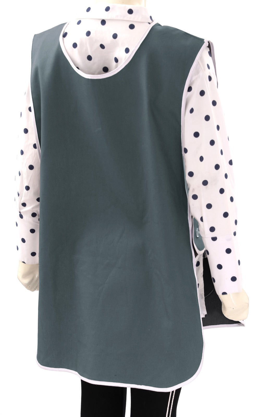 Tabard Apron With Front Pocket Grey Cleaning Apron