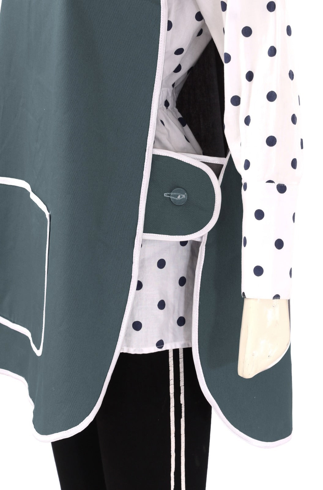 Tabard Apron With Front Pocket Grey Cleaning Apron