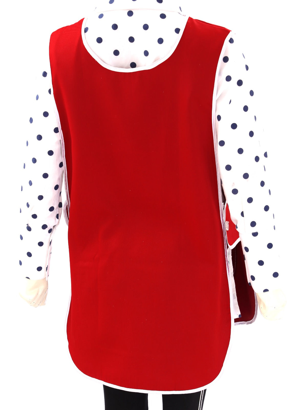 Tabard Apron With Front Pocket Red Cleaning Apron