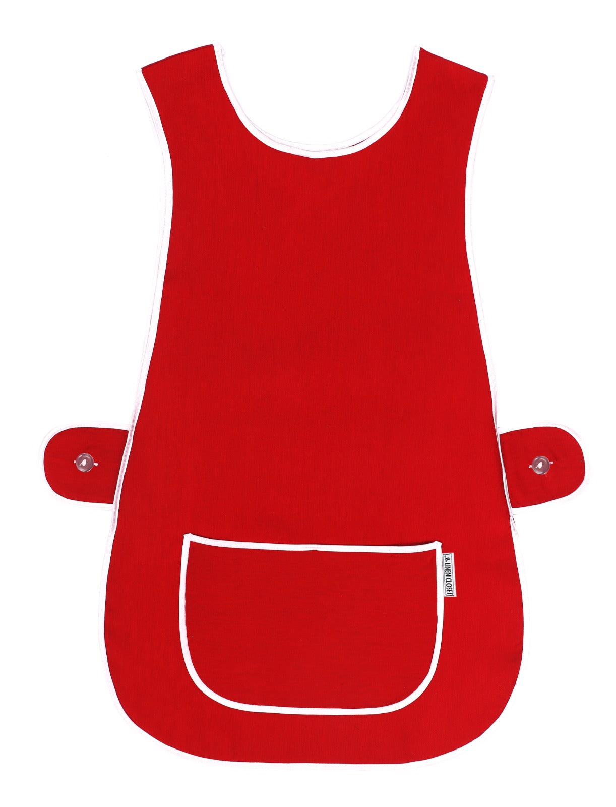 Tabard Apron With Front Pocket Red Cleaning Apron