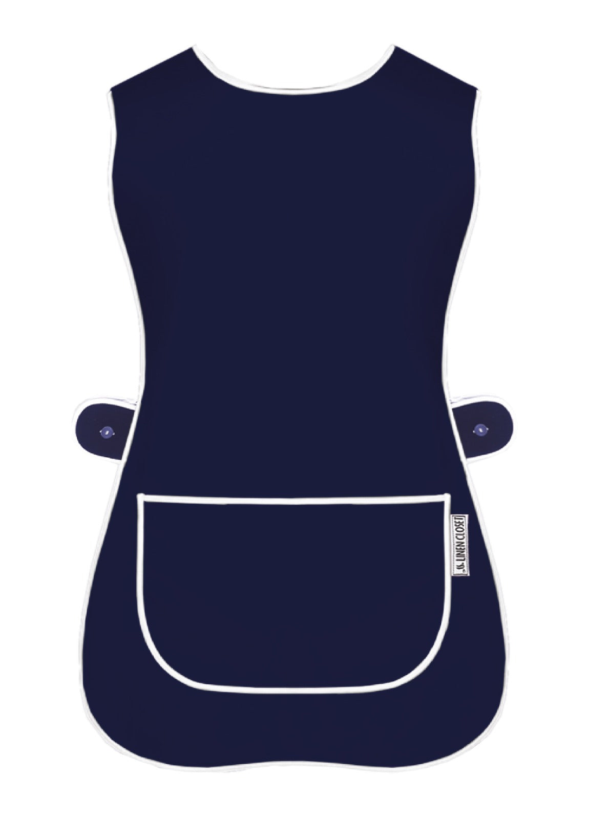 Tabard Apron With Front Pocket Navy Cleaning Apron