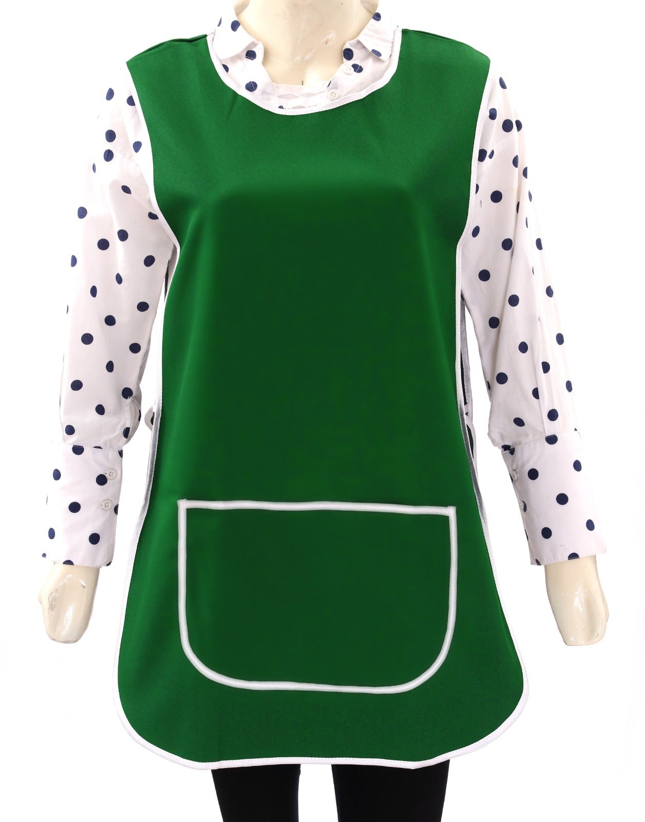 Tabard Apron With Front Pocket Green Cleaning Apron