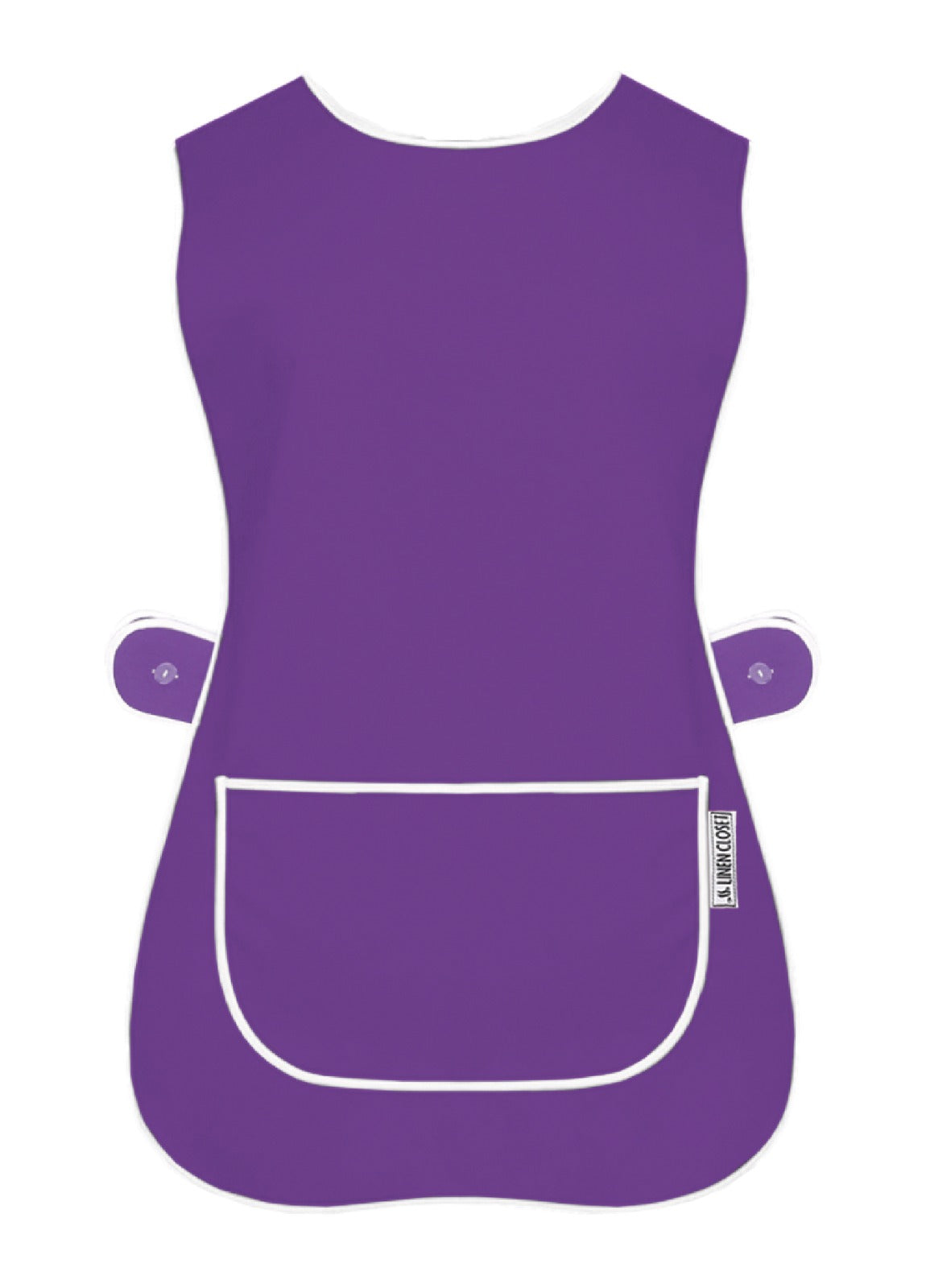 Tabard Apron With Front Pocket Cleaning Apron Purple