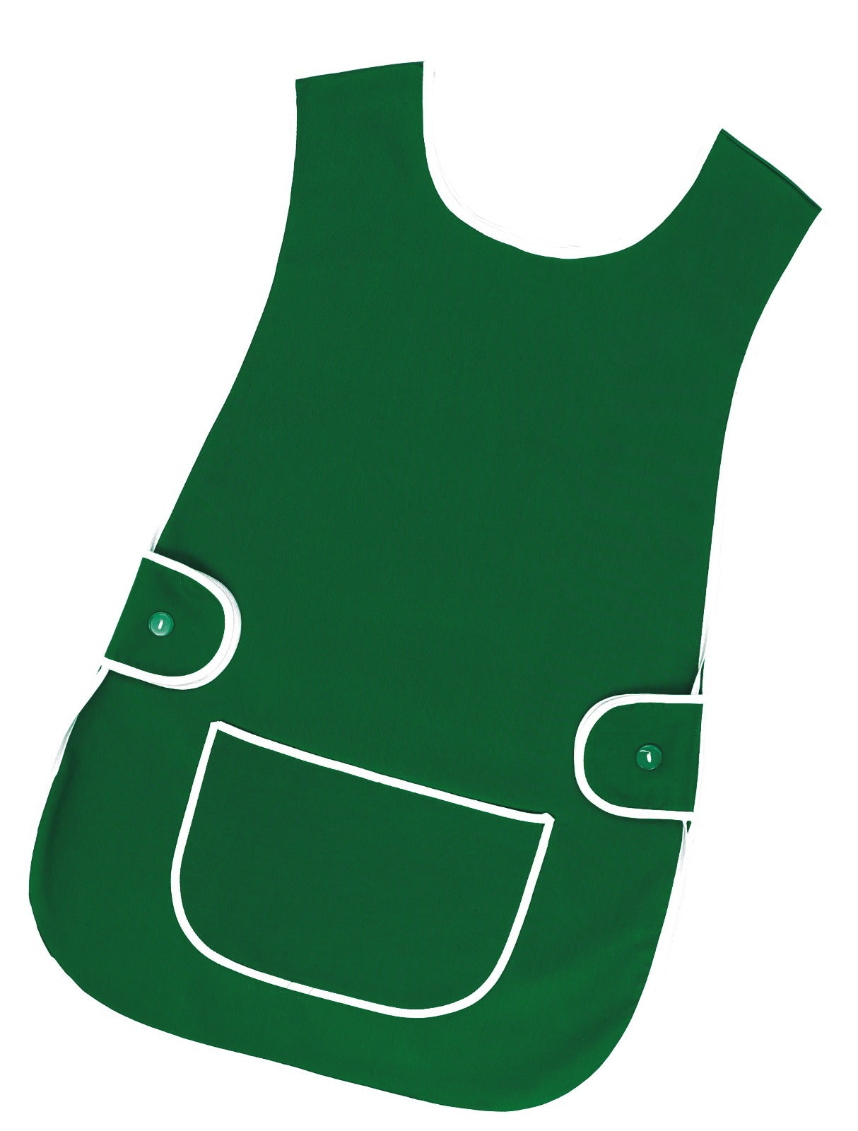 Tabard Apron With Front Pocket Green Cleaning Apron