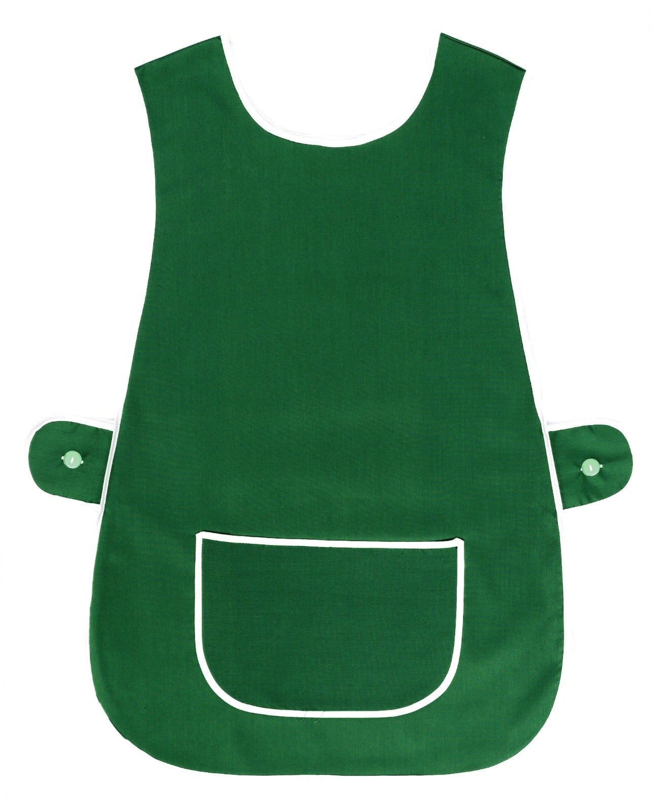 Tabard Apron With Front Pocket Green Cleaning Apron