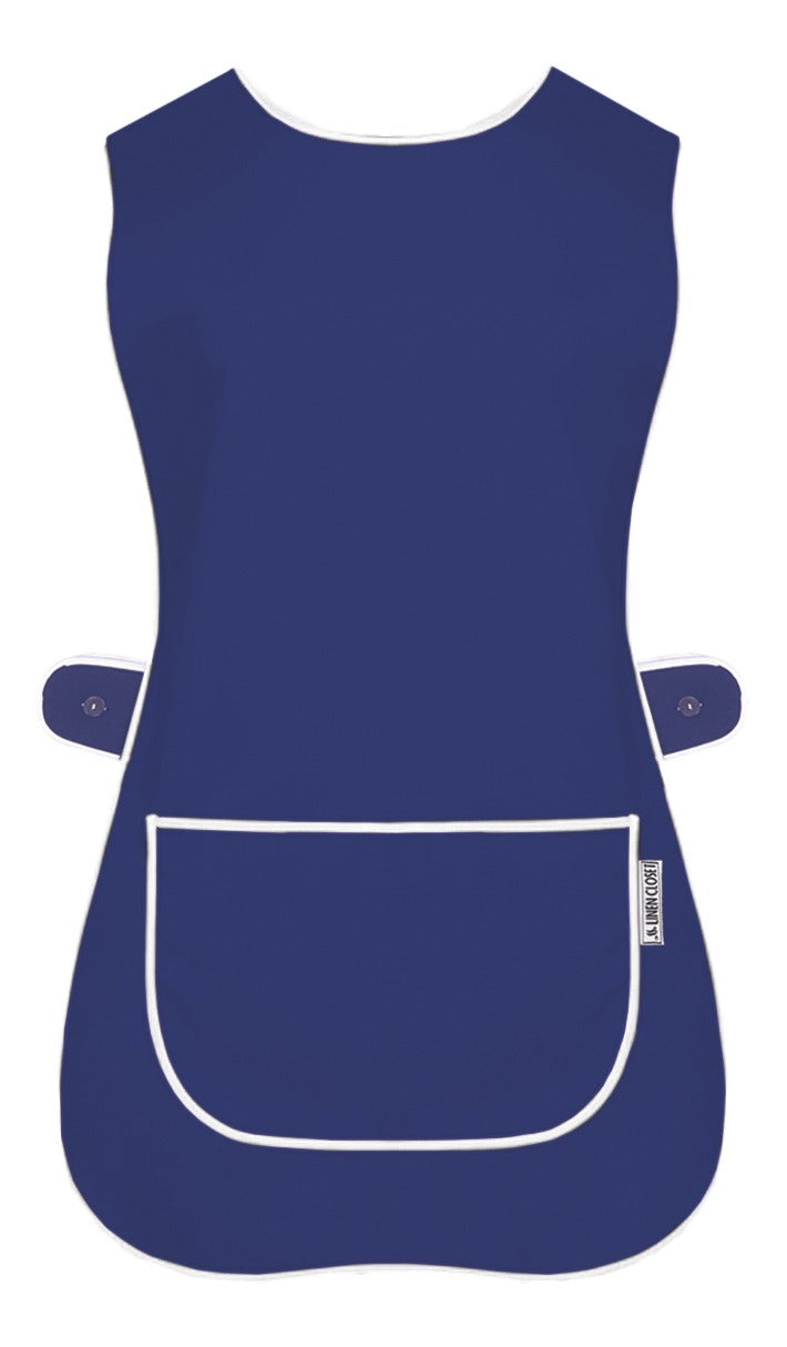 Tabard Apron With Front Pocket Cleaning Apron Royal Blue